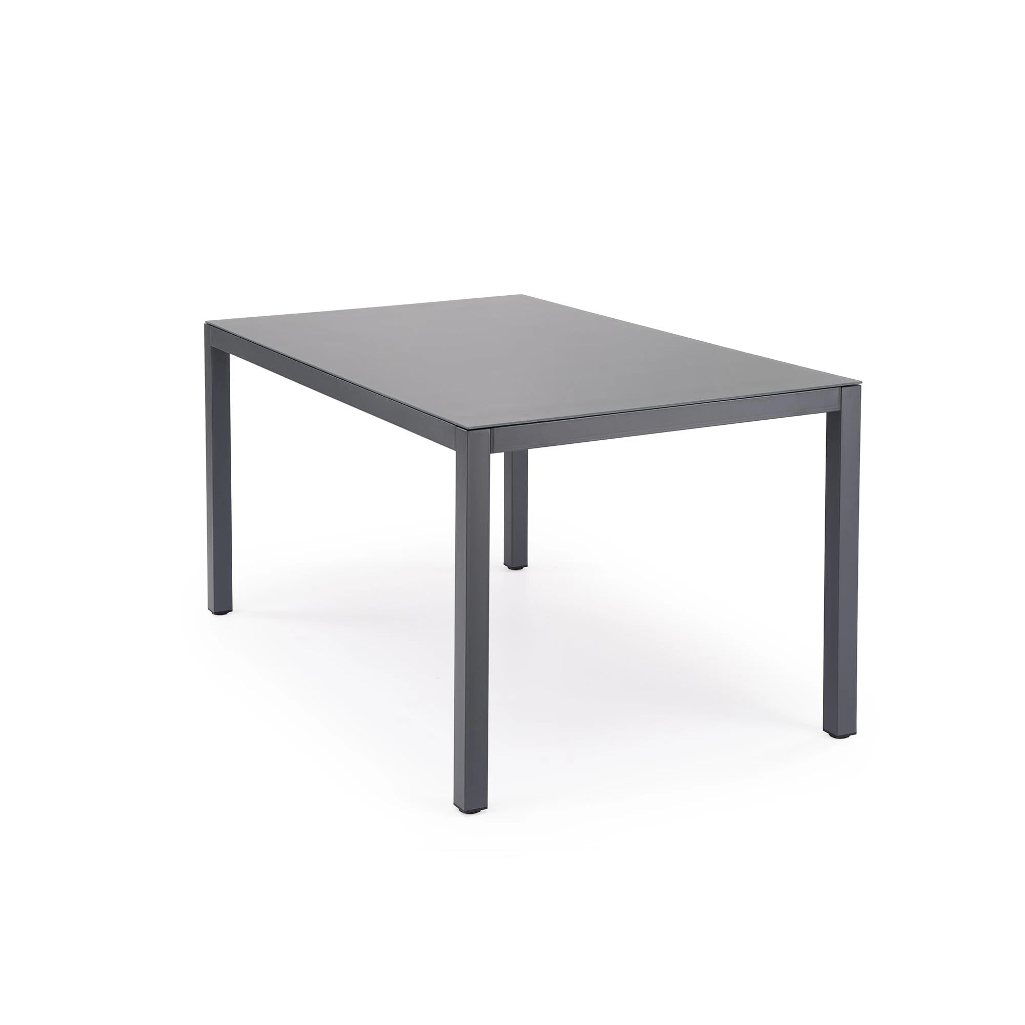 Masa gradina HOVER, gri/gri antracit, sticla/metal, 150x90x75 cm