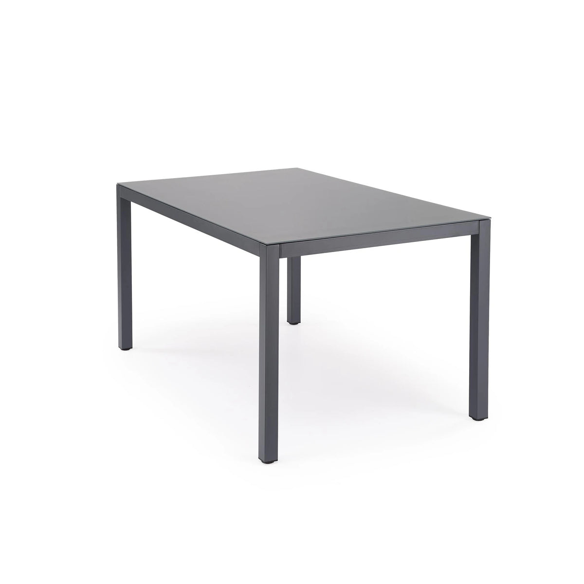 Masa gradina HOVER, gri/gri antracit, sticla/metal, 150x90x75 cm