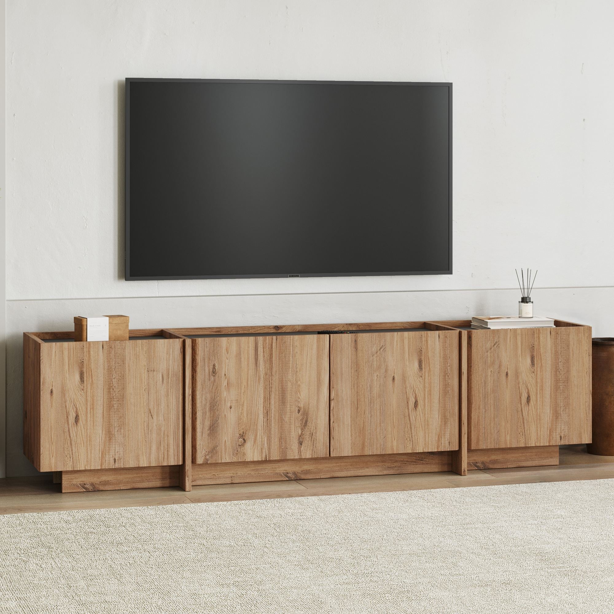 Comodă TV, Lowen - Atlantic Pine, Anthracite, Pin Atlantic / Antracit
