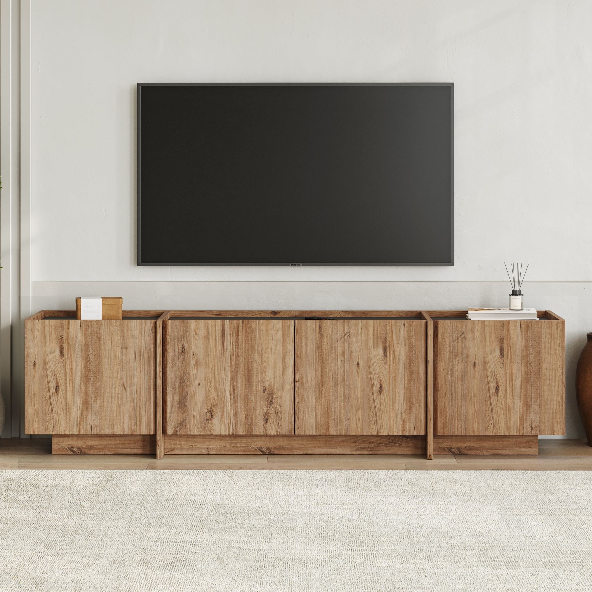 Comodă TV, Lowen - Atlantic Pine, Anthracite, Pin Atlantic / Antracit