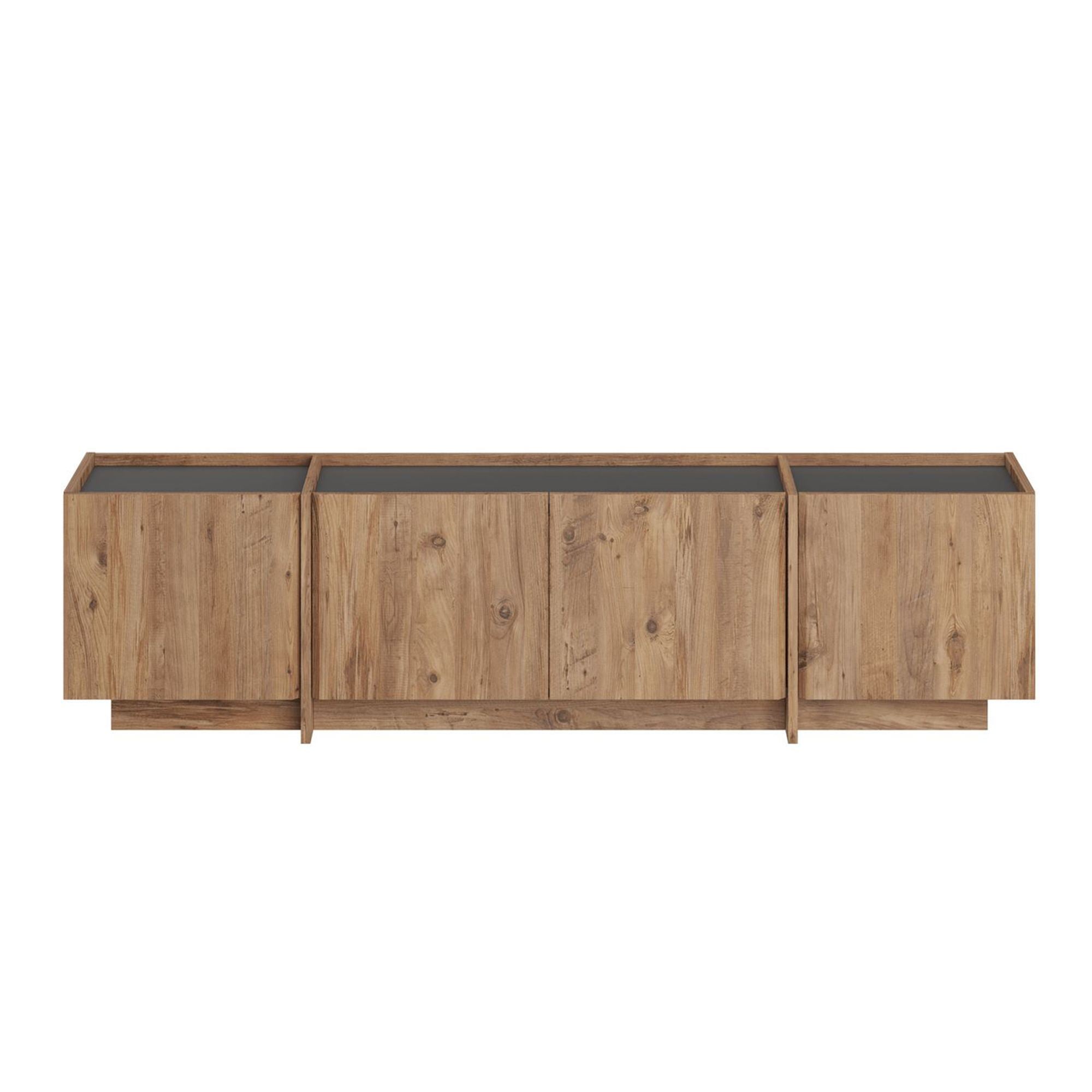 Comodă TV, Lowen - Atlantic Pine, Anthracite, Pin Atlantic / Antracit