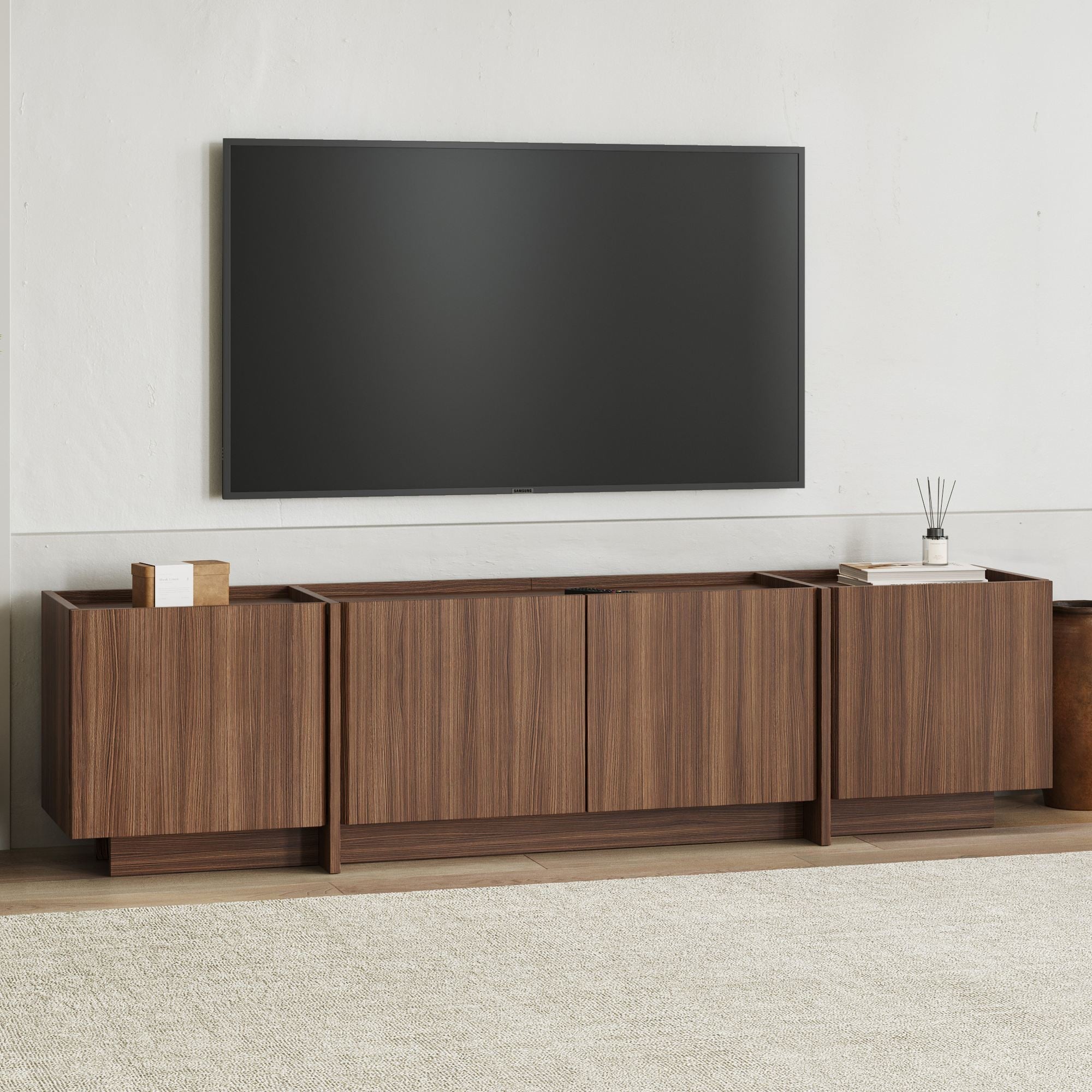 Comodă TV, Lowen - Milano Walnut, Nuc Milano