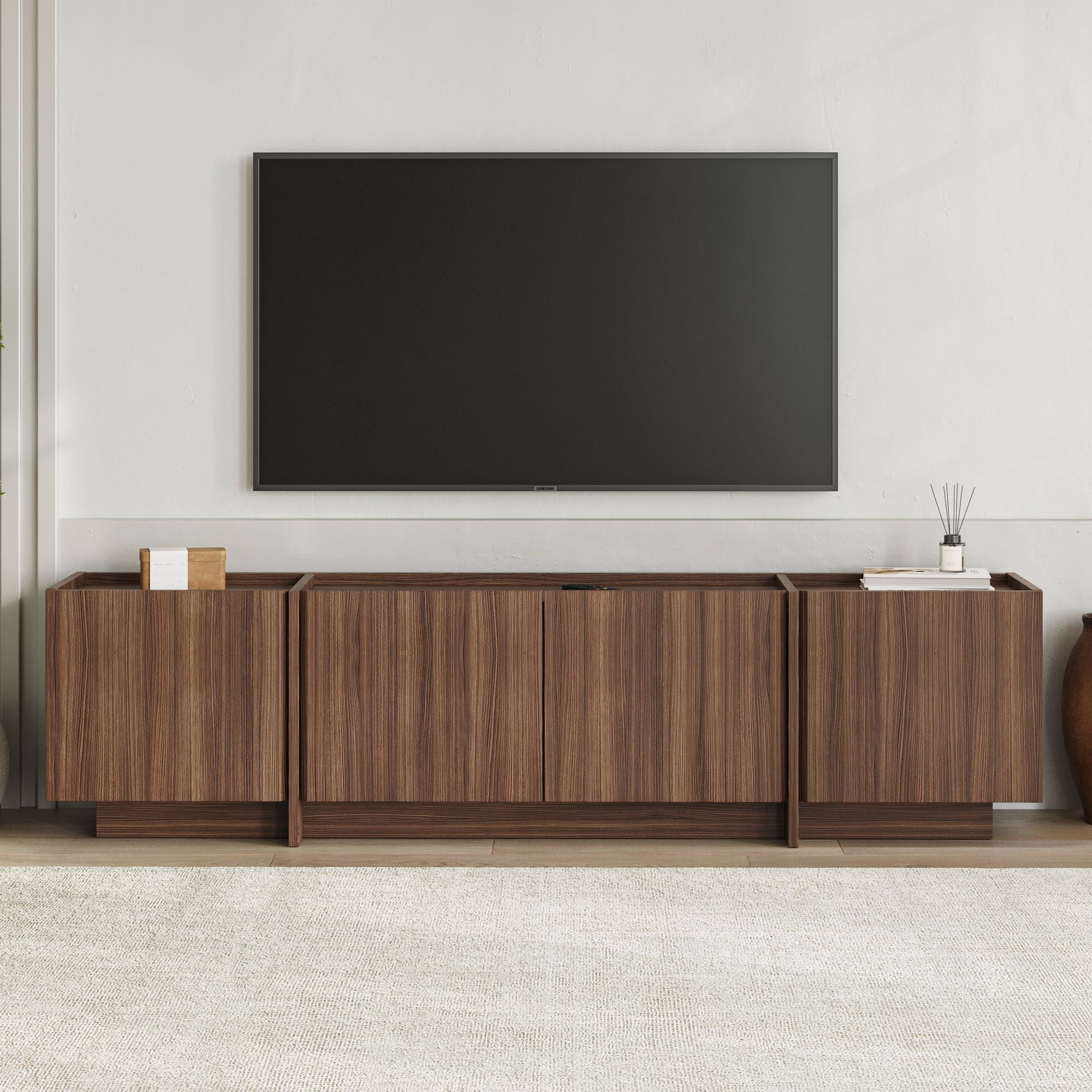 Comodă TV, Lowen - Milano Walnut, Nuc Milano