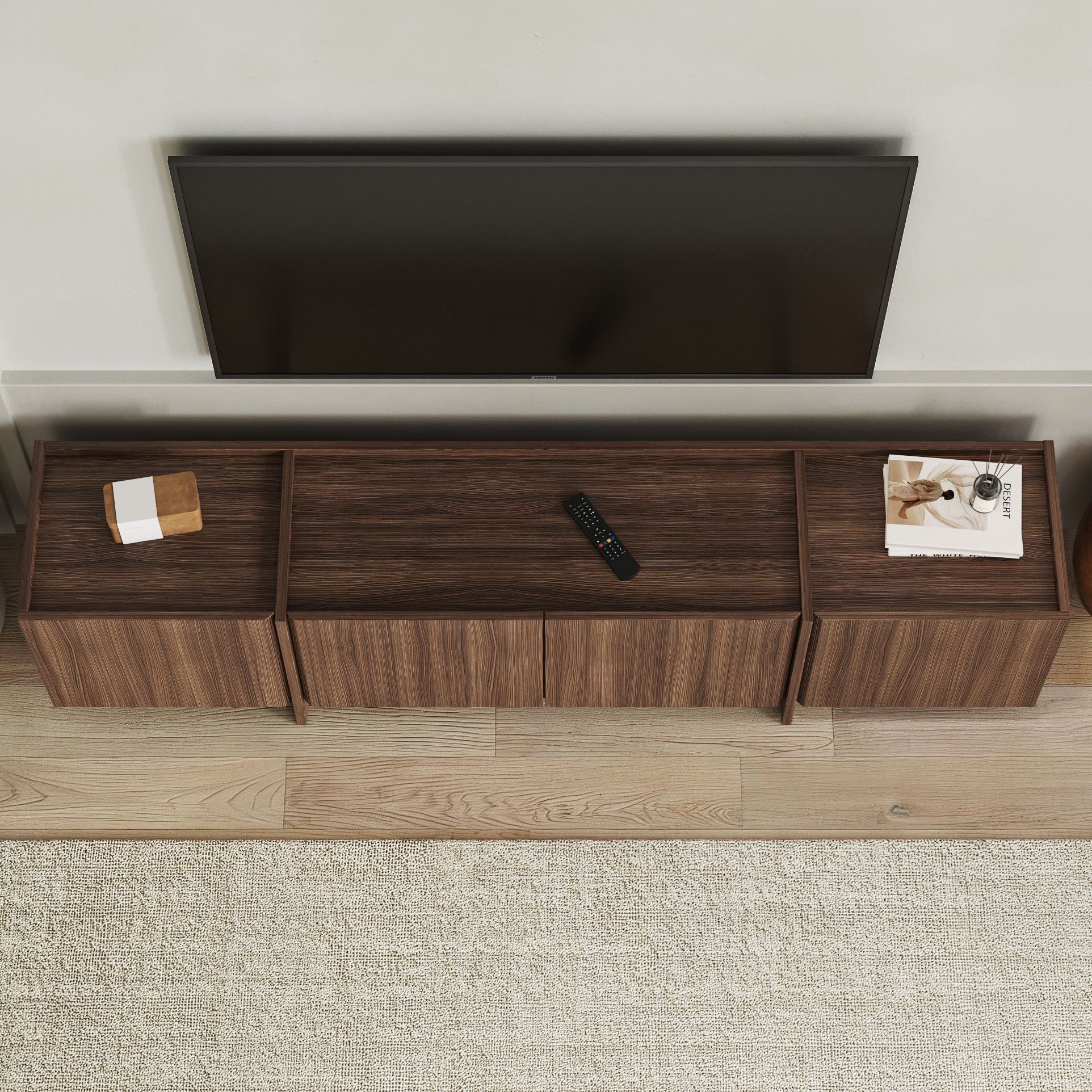 Comodă TV, Lowen - Milano Walnut, Nuc Milano
