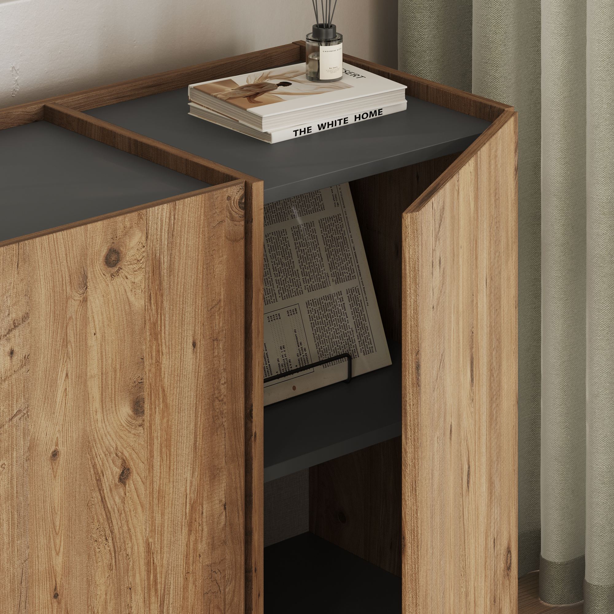 Consolă, Dorma - Atlantic Pine, Anthracite, Pin Atlantic / Antracit