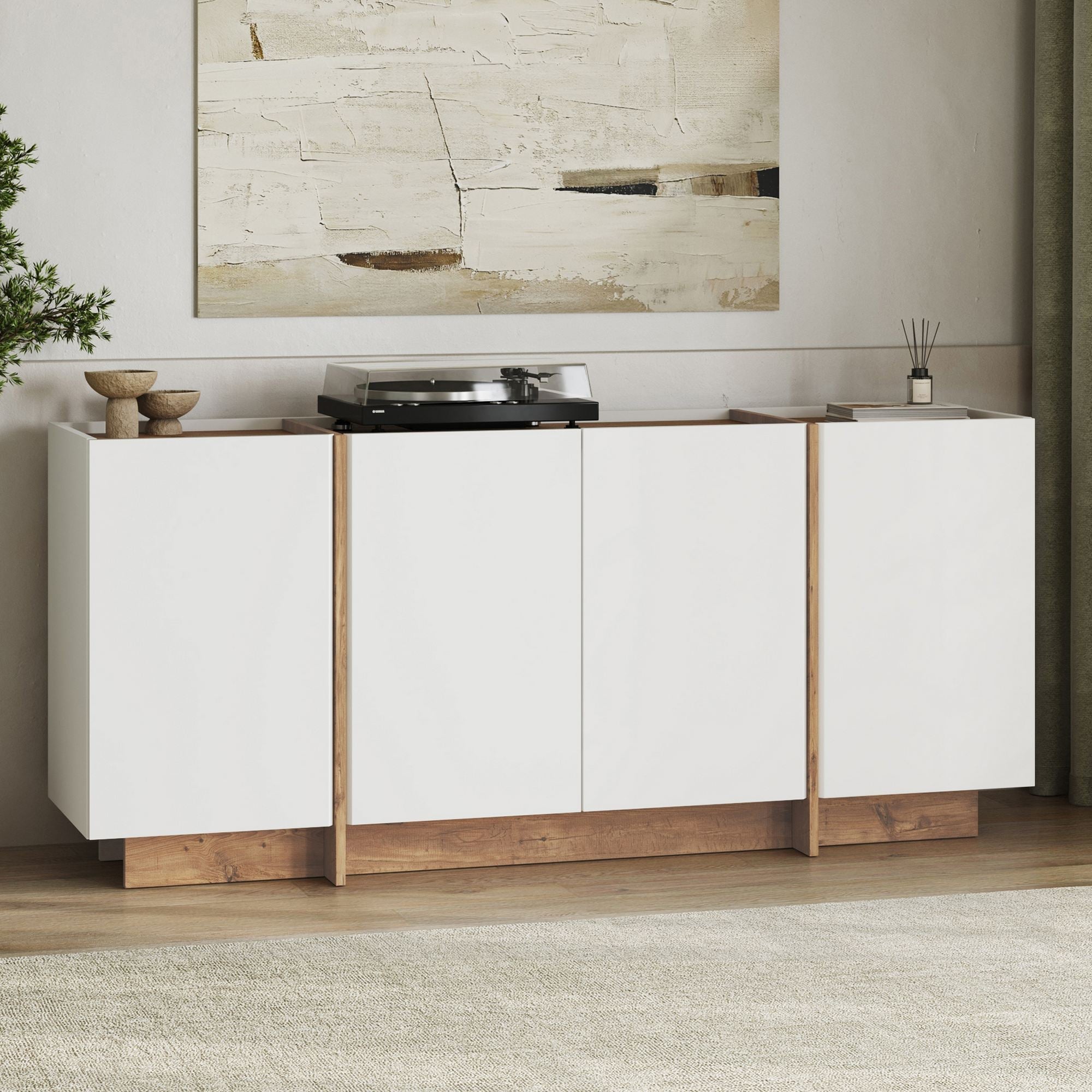 Consolă, Dorma - White, Atlantic Pine, Alb / Pin Atlantic