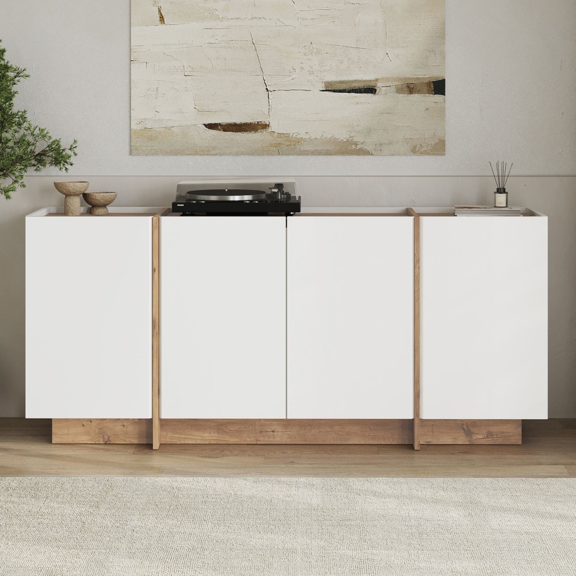 Consolă, Dorma - White, Atlantic Pine, Alb / Pin Atlantic