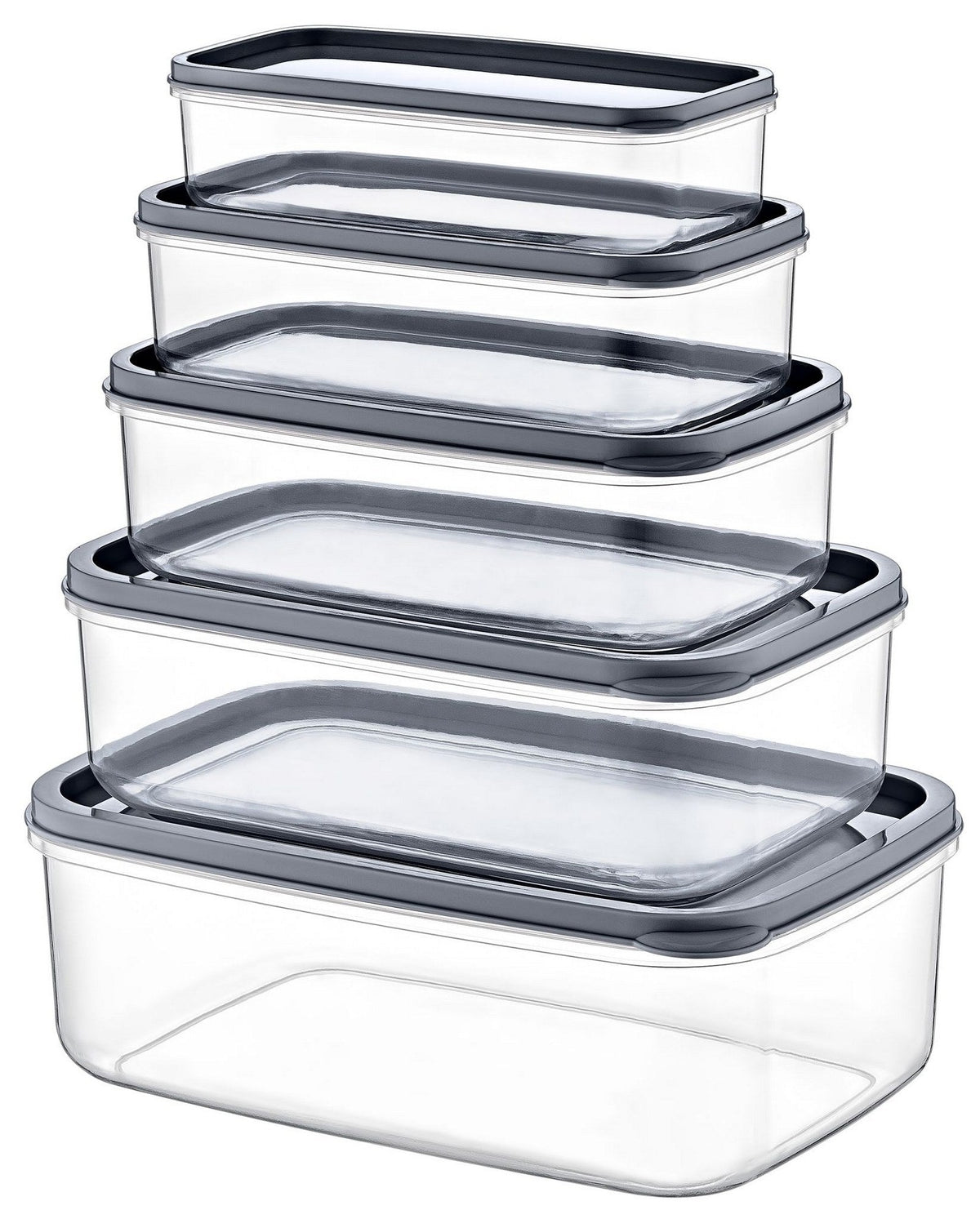 Set cutii depozitare (10 piese), EMBSEF10-3581321, Transparent