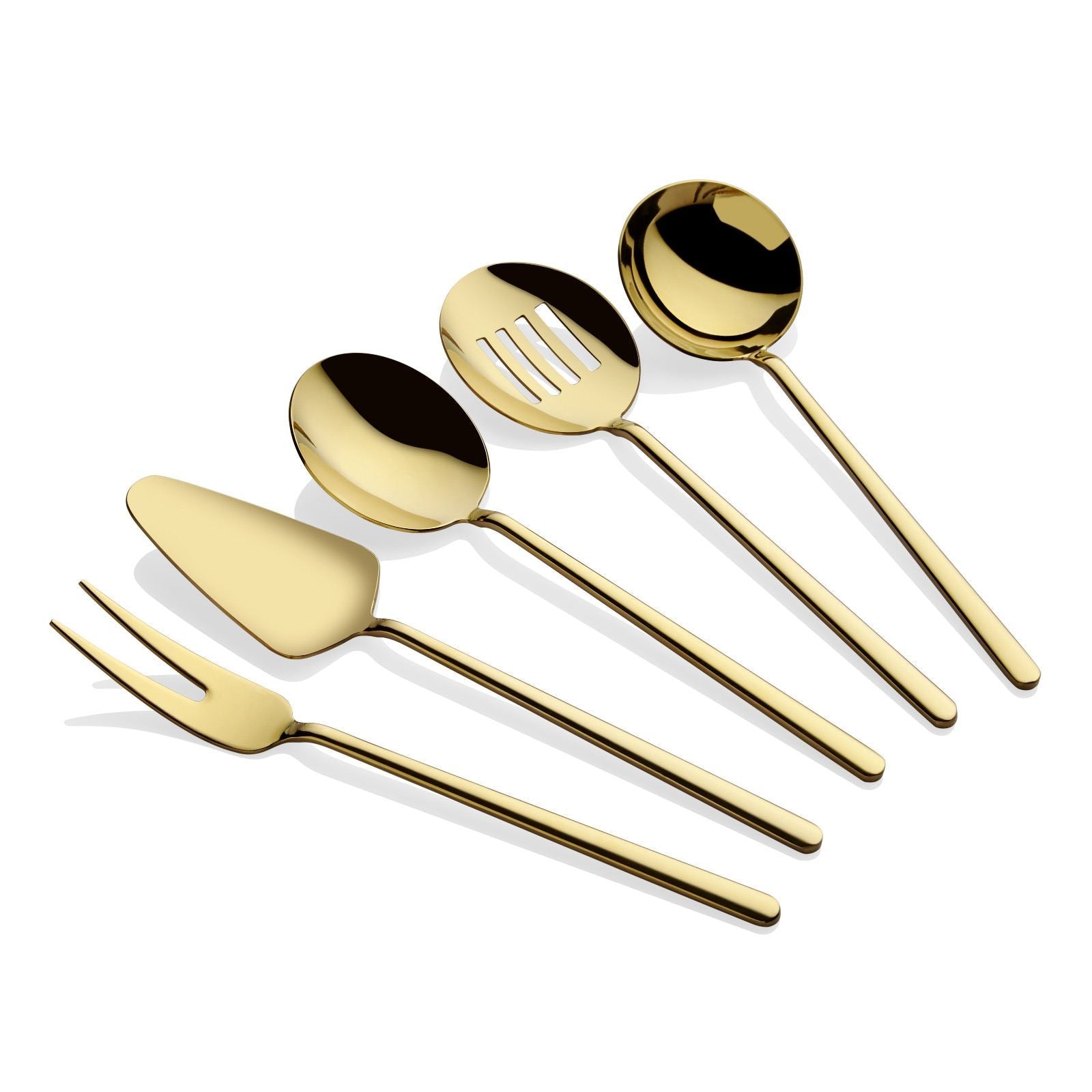 Set de servire (5 piese), Allegra - Gold, Auriu