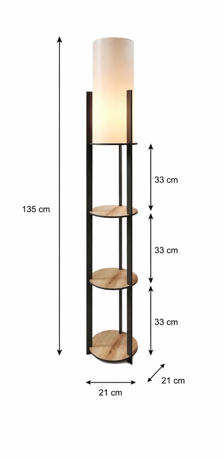 Lampadar, Radiante - Oak, Stejar