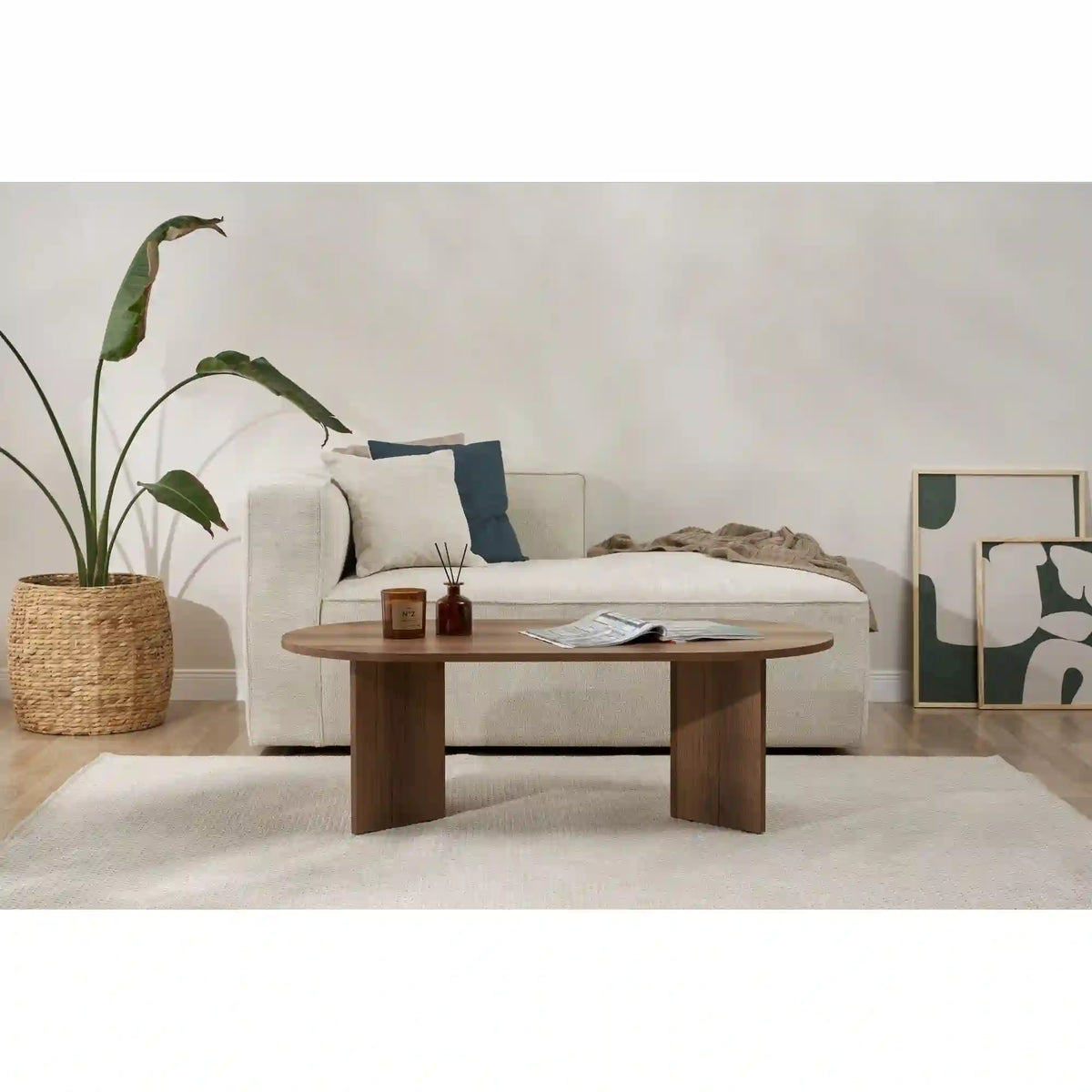 Masuta cafea SABLE, nuc inchis, PAL, 119x60x40 cm