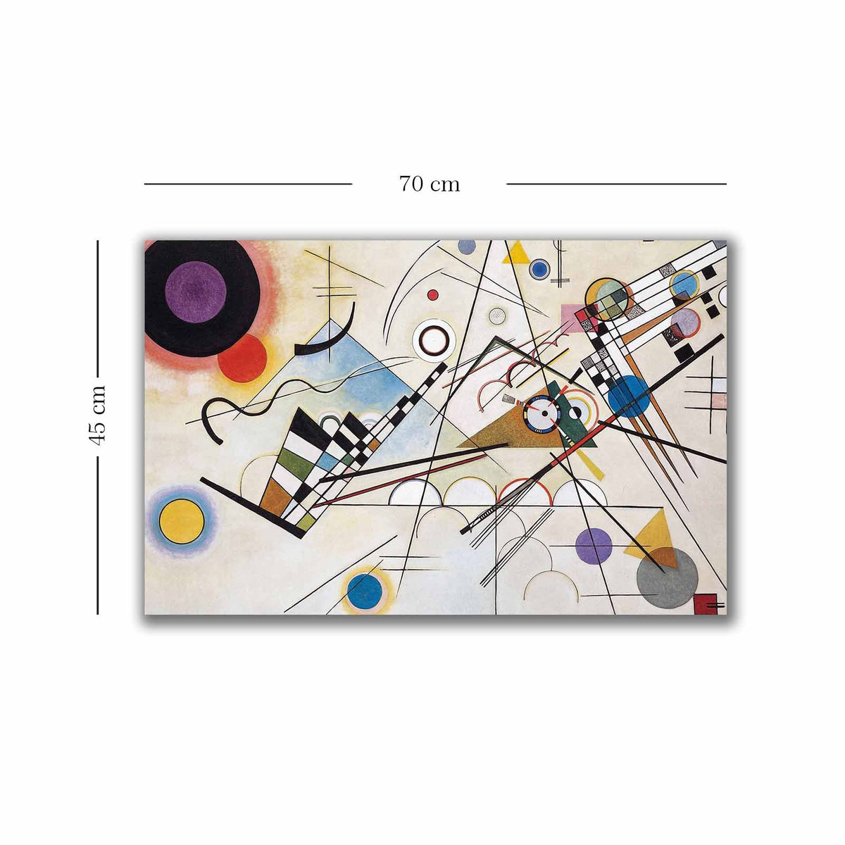 Tablou decorativ pe pânză, 4570KANDINSKY006, Multicolor