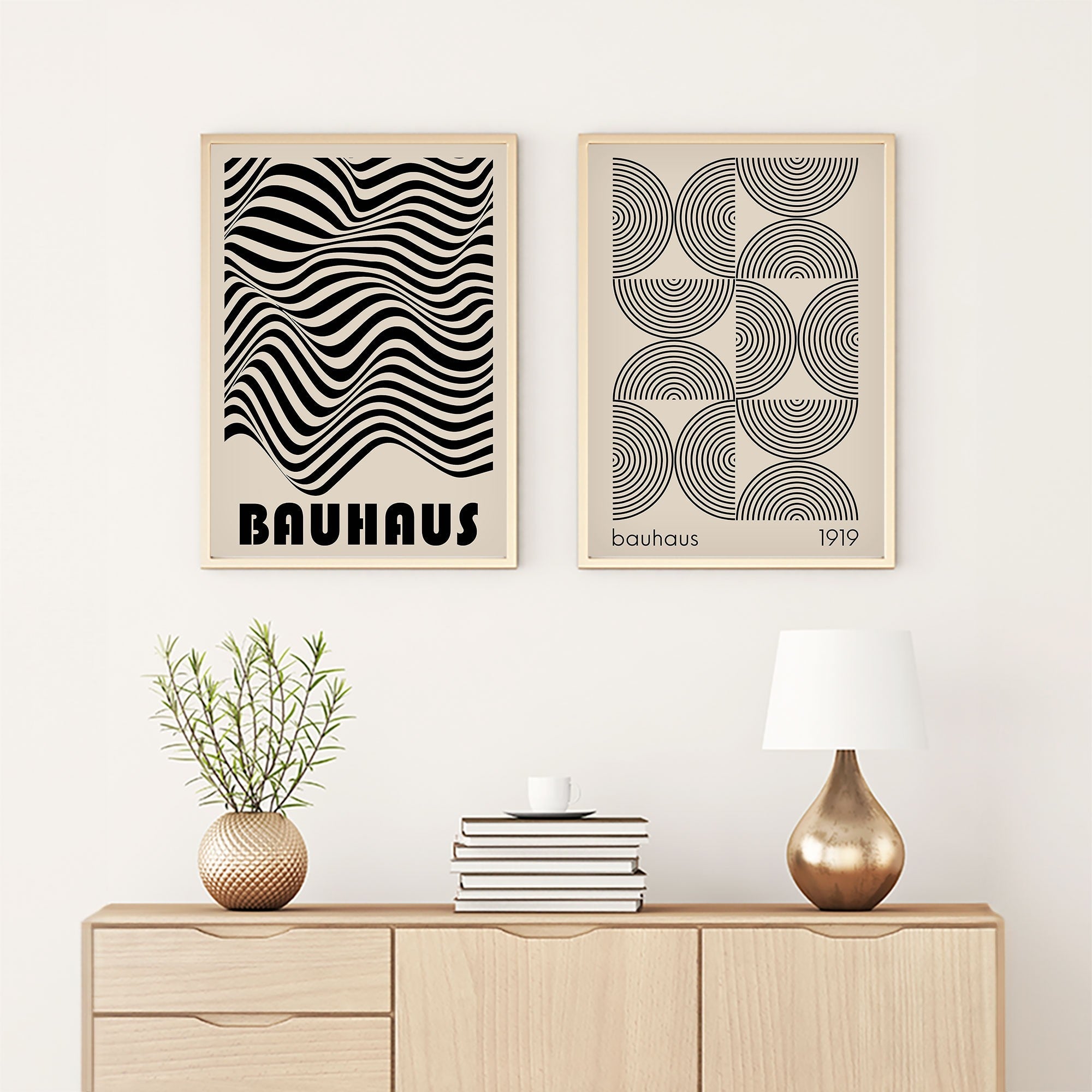 Tablou decorativ MDF cu ramă (2 piese), Huhu247 - 50 x 70, Multicolor