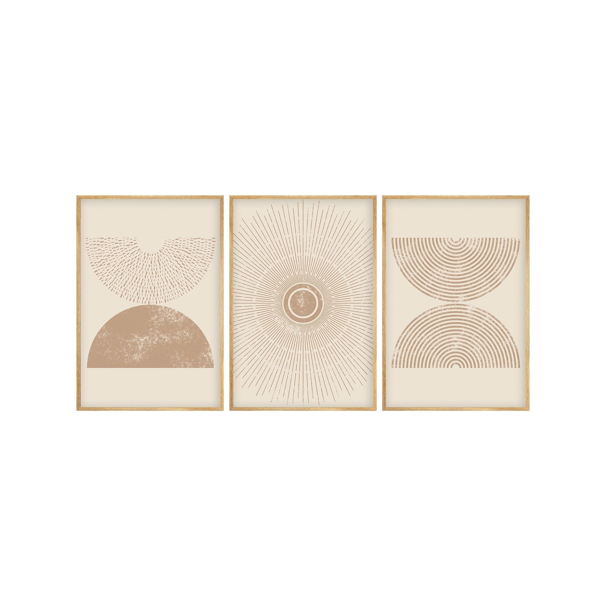 Tablou decorativ MDF cu ramă (3 piese), Huhu258 - 50 x 35, Multicolor