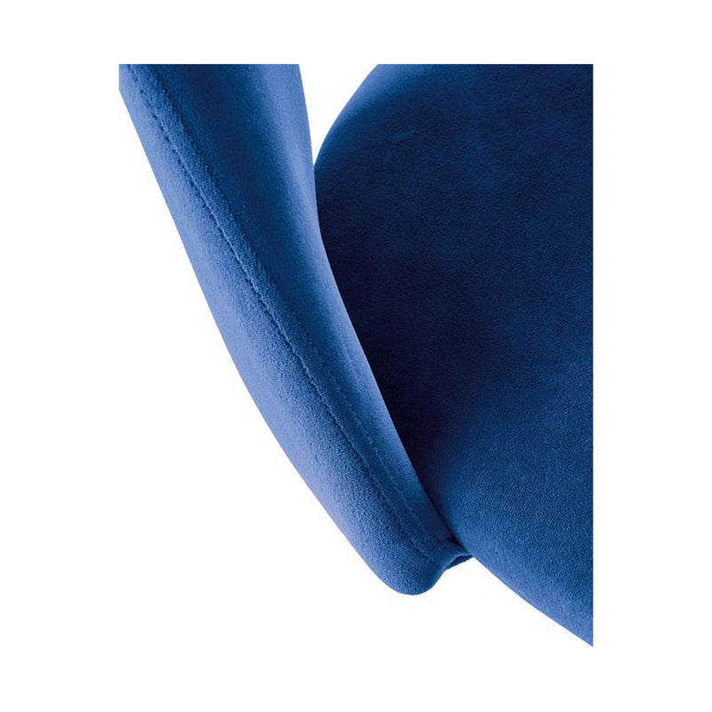 Scaun tapitat K384, albastru, stofa catifelata, 54x57x84 cm