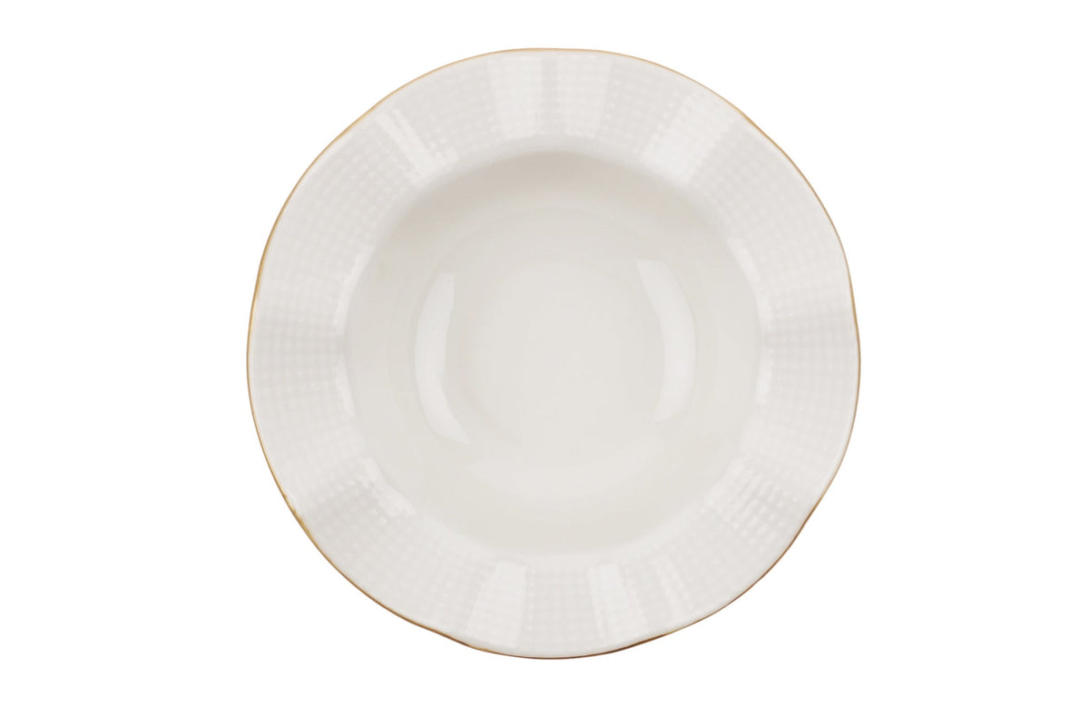 Set veselă (24 piese), MLN24Y2694R520, Crem / Auriu