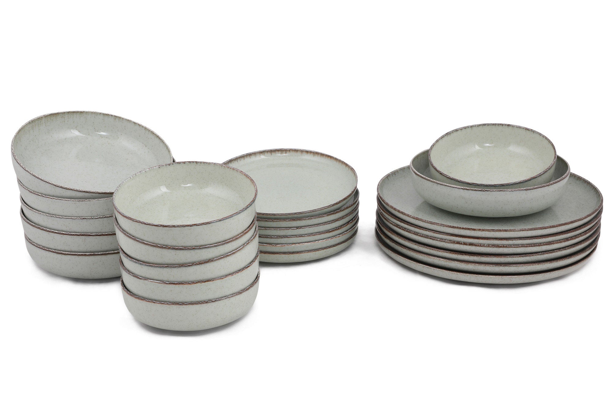 Set veselă (24 piese), MOD24Y2730P03, Verde