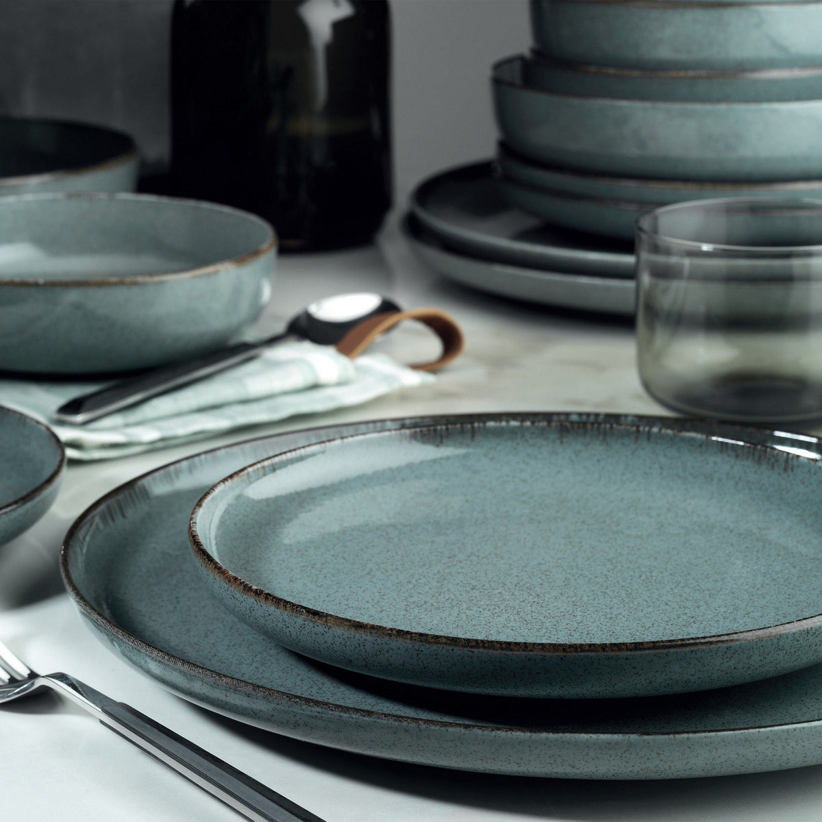 Set veselă (18 piese), MOD18Y2730P01 - Blue, Albastru