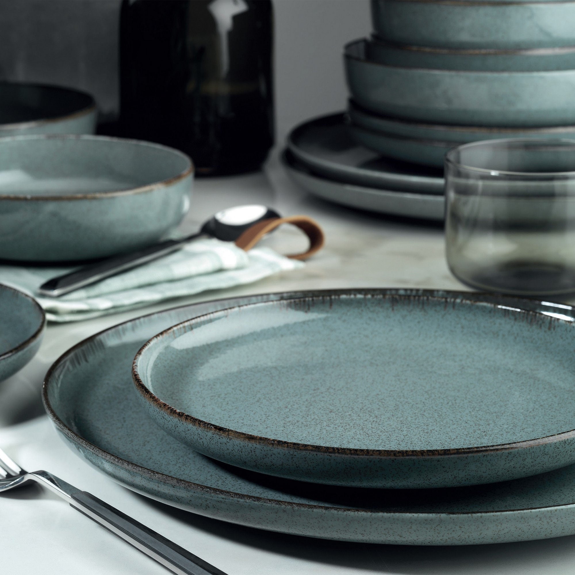 Set veselă (18 piese), MOD18Y2730P01 - Blue, Albastru