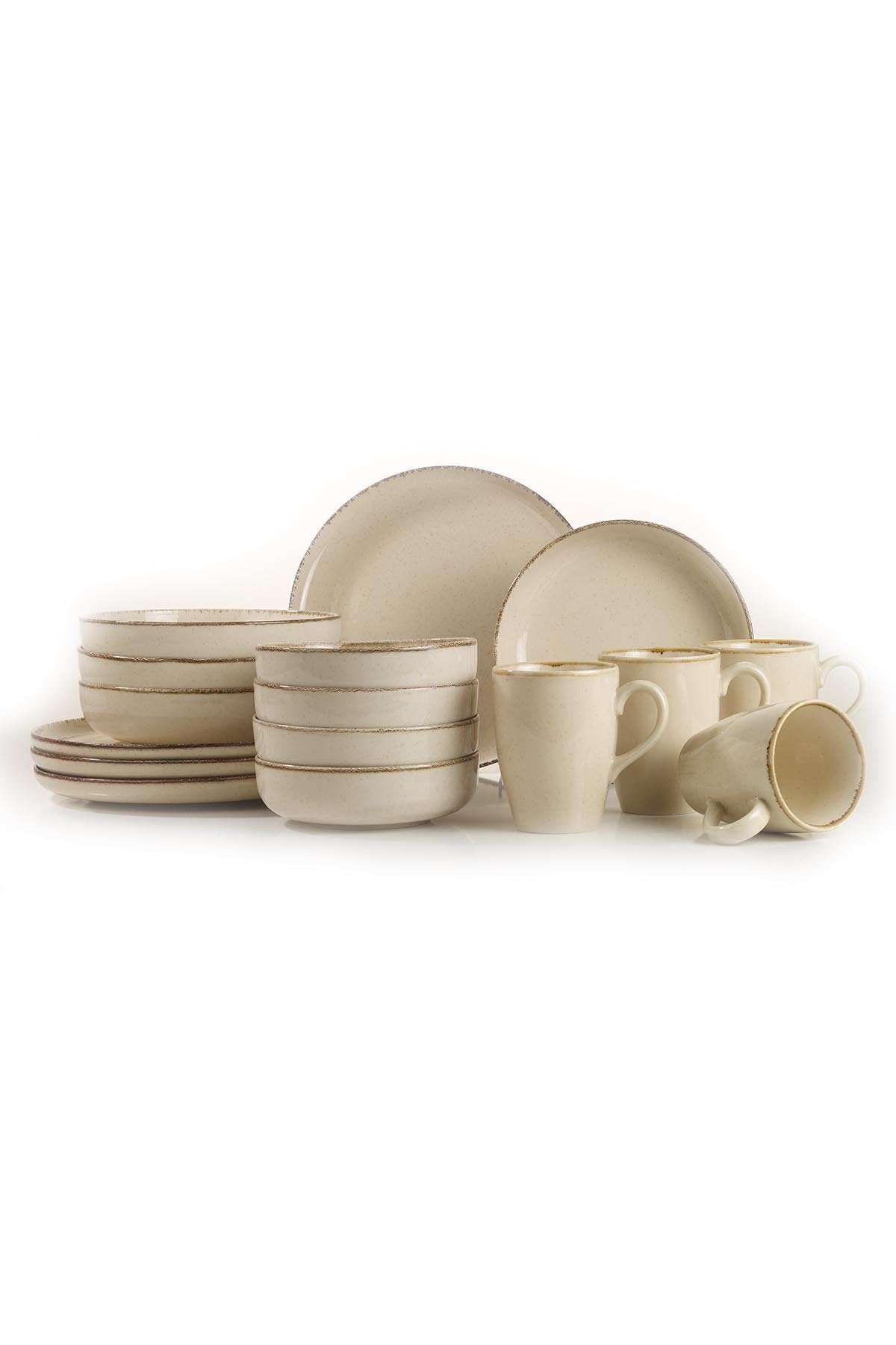 Set veselă (16 piese), MOD16Y2730P02, Scorțișoară