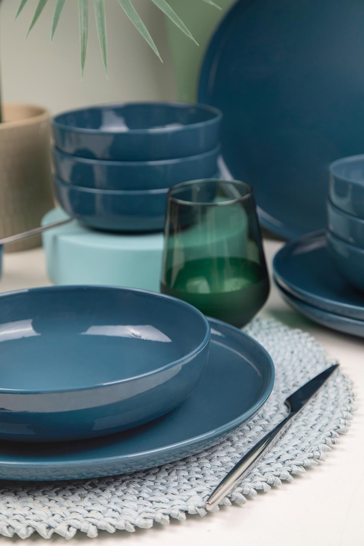 Set veselă (12 piese), MOD12Y1A740925, Albastru închis