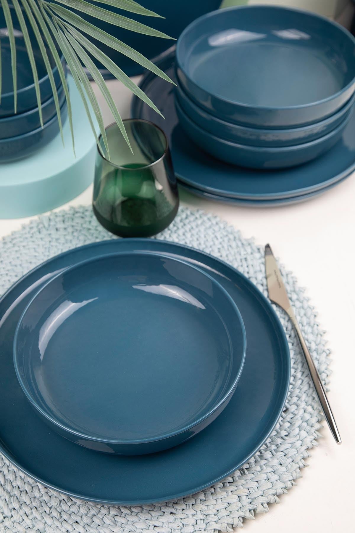 Set veselă (12 piese), MOD12Y1A740925, Albastru închis