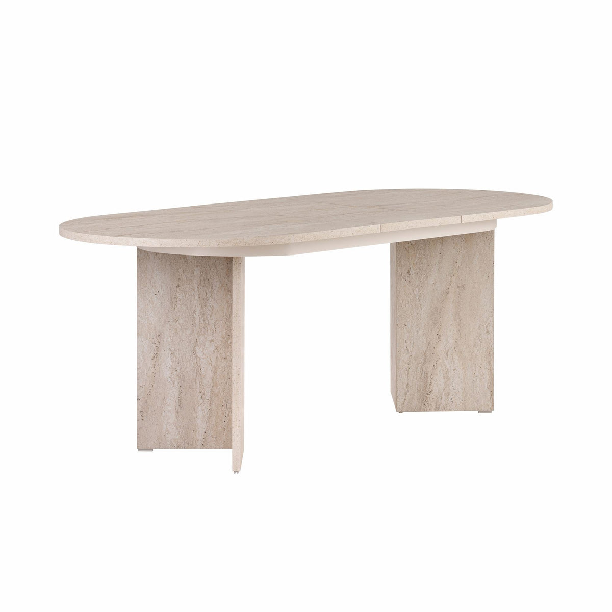Masă dining extensibilă, Sorell - Travertine, Travertin