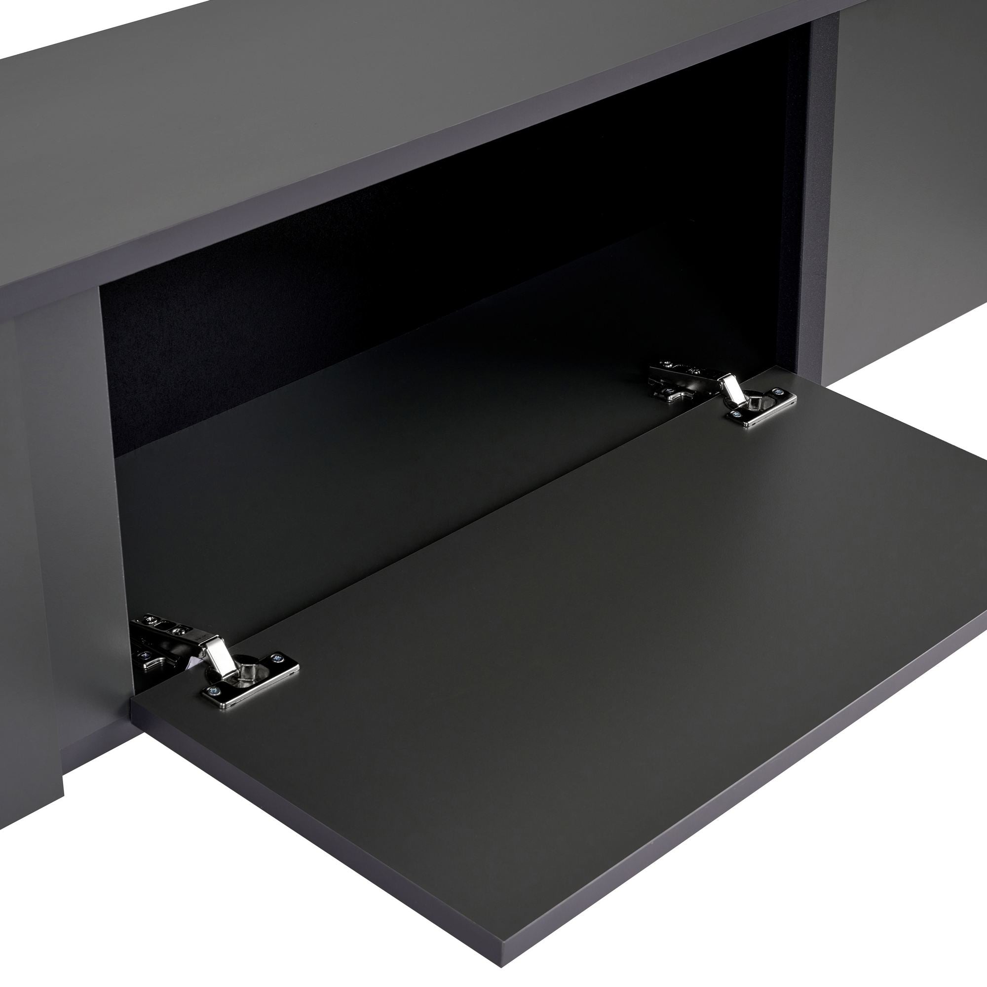 Comodă TV, Onera - Anthracite, Black, Antracit / Negru