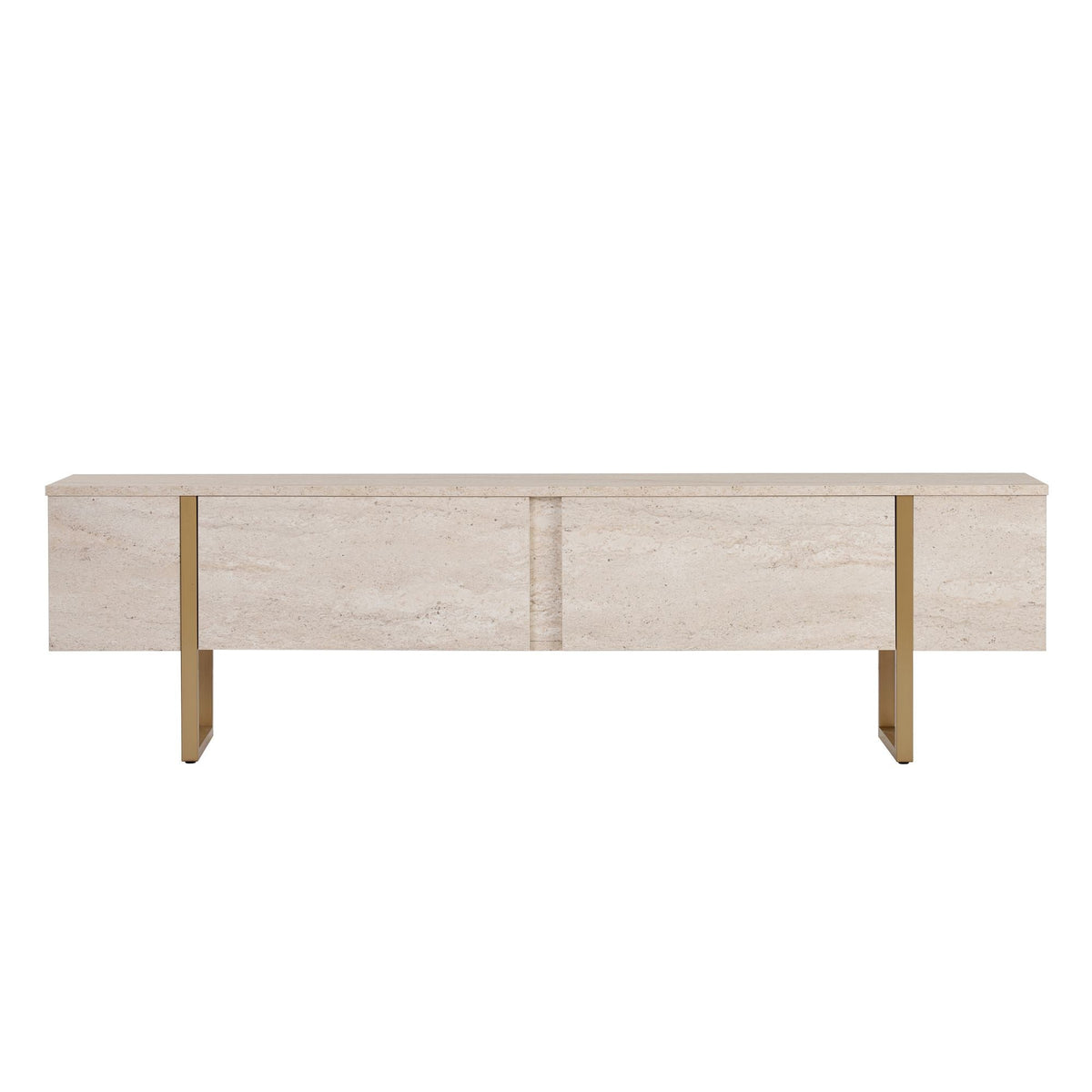 Comodă TV, Onera - Travertine, Gold, Travertin / Auriu