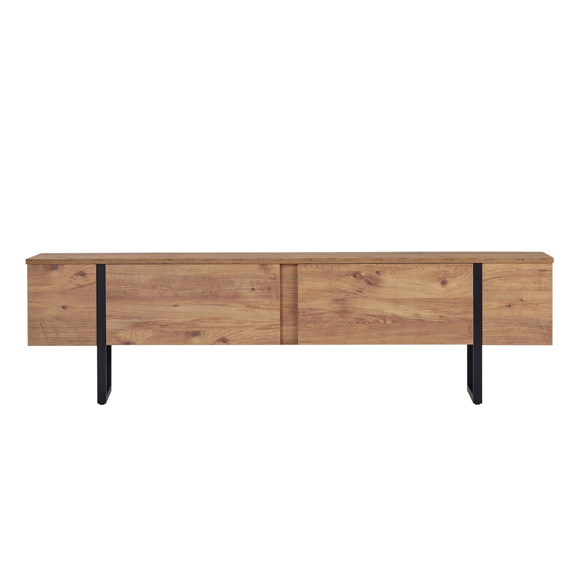 Comodă TV, Onera - Atlantic Pine, Black, Pin Atlantic / Negru