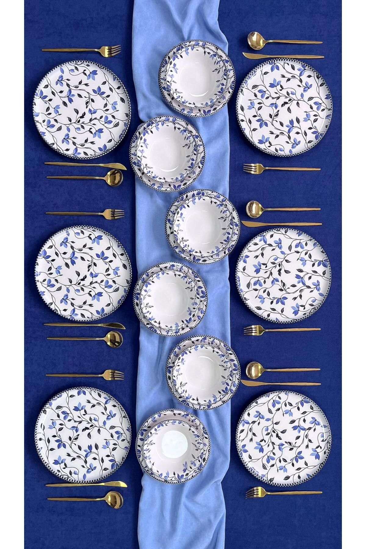 Set veselă (18 piese), BerfuRolyefliLux18, Multicolor