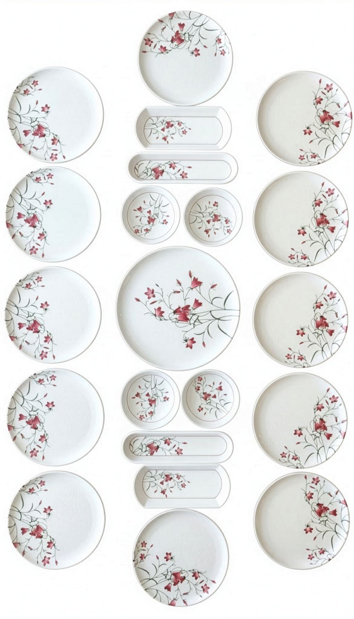 Set mic dejun (21 piese), Red Fruit 21, Albastru / Alb