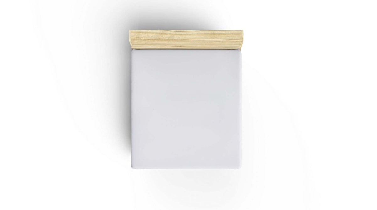 Cearșaf pat dublu cu elastic ranforce, White, Alb