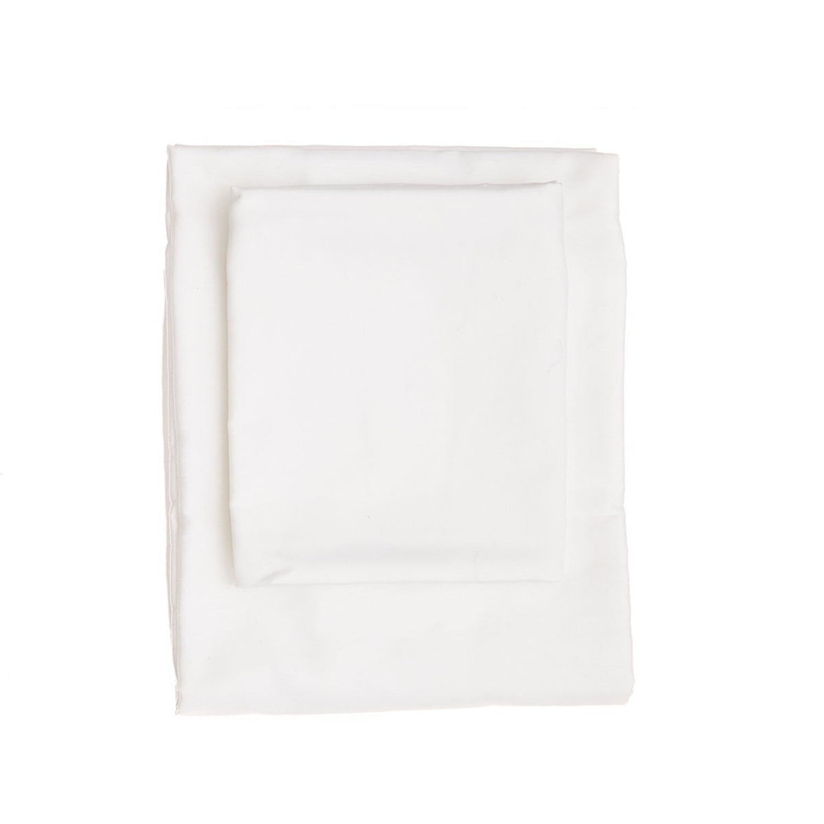 Cearșaf satin pat king cu elastic, De White, Alb