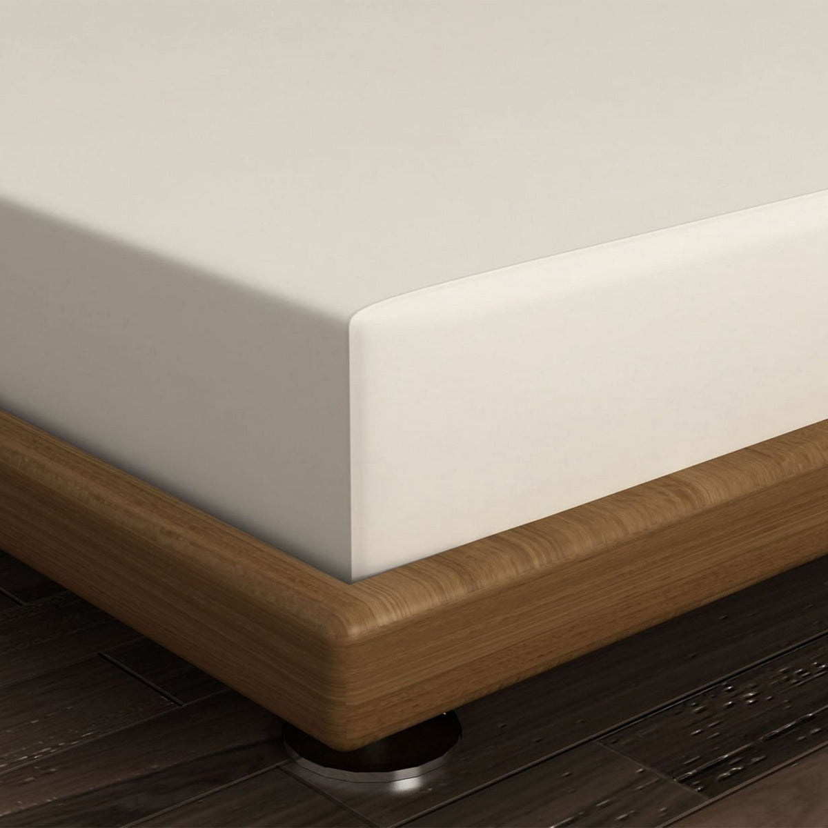 Cearșaf pat king cu elastic ranforce, Cream, Crem