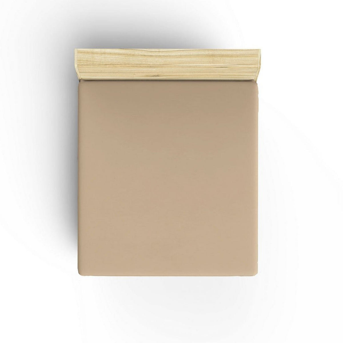 Cearșaf pat king cu elastic ranforce, Beige, Bej