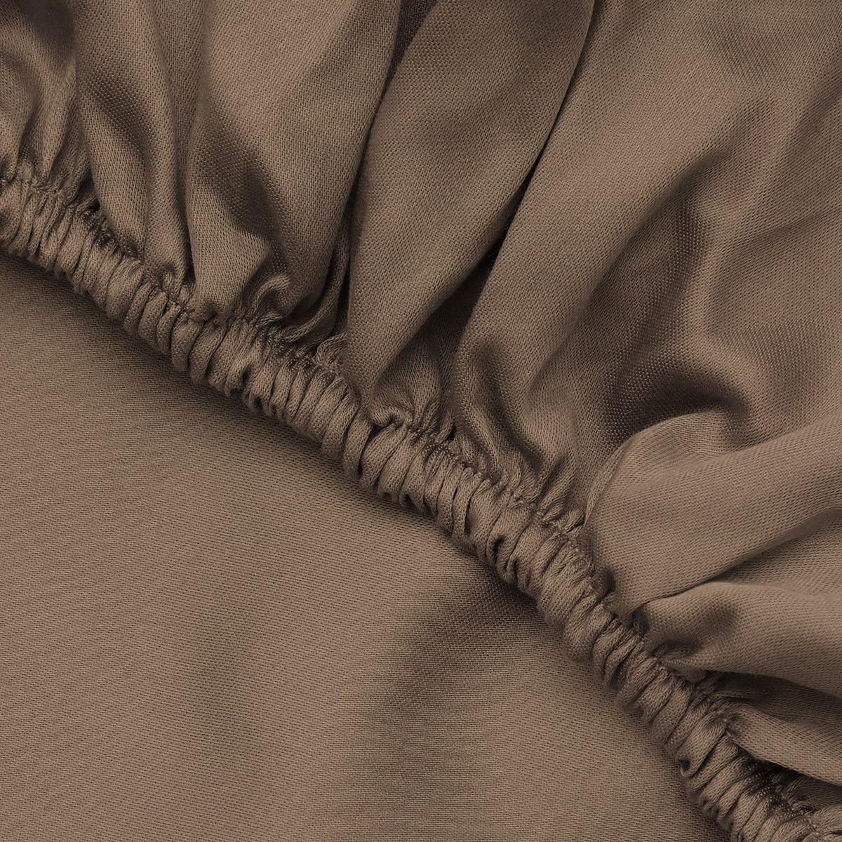 Cearșaf pat king cu elastic ranforce, Brown, Maro
