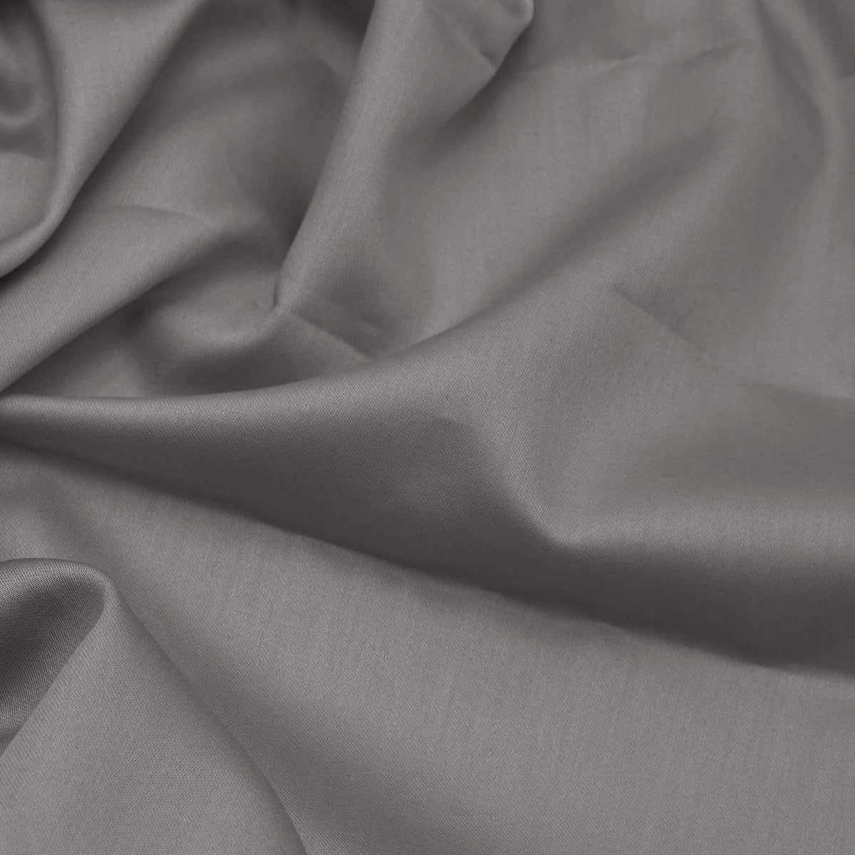 Cearșaf satin pat super king cu elastic, De Dark Grey, Gri închis