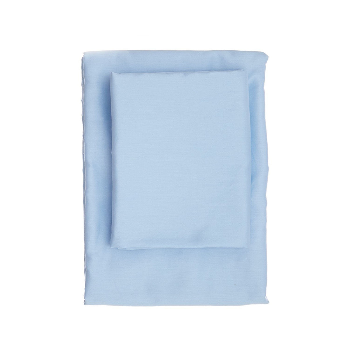 Cearșaf satin pat super king cu elastic, De Blue, Albastru