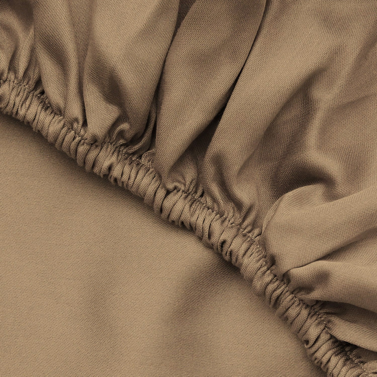 Cearșaf pat super king cu elastic ranforce, Light Brown, Maro deschis