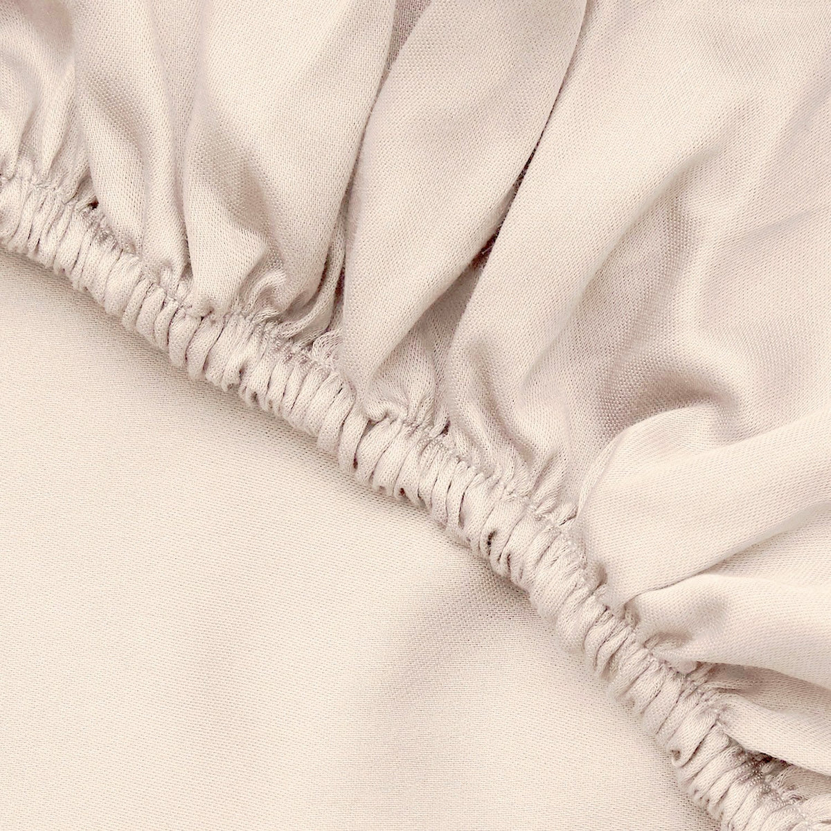 Cearșaf satin pat super king cu elastic, De Cream, Crem
