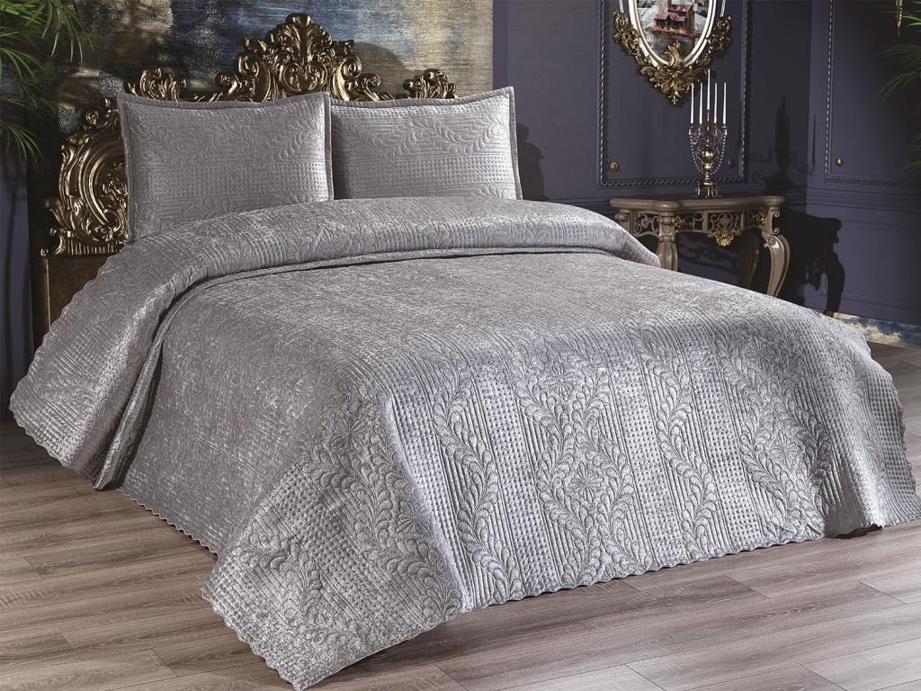 Set cuvertură pat dublu, Velica - Grey, Gri