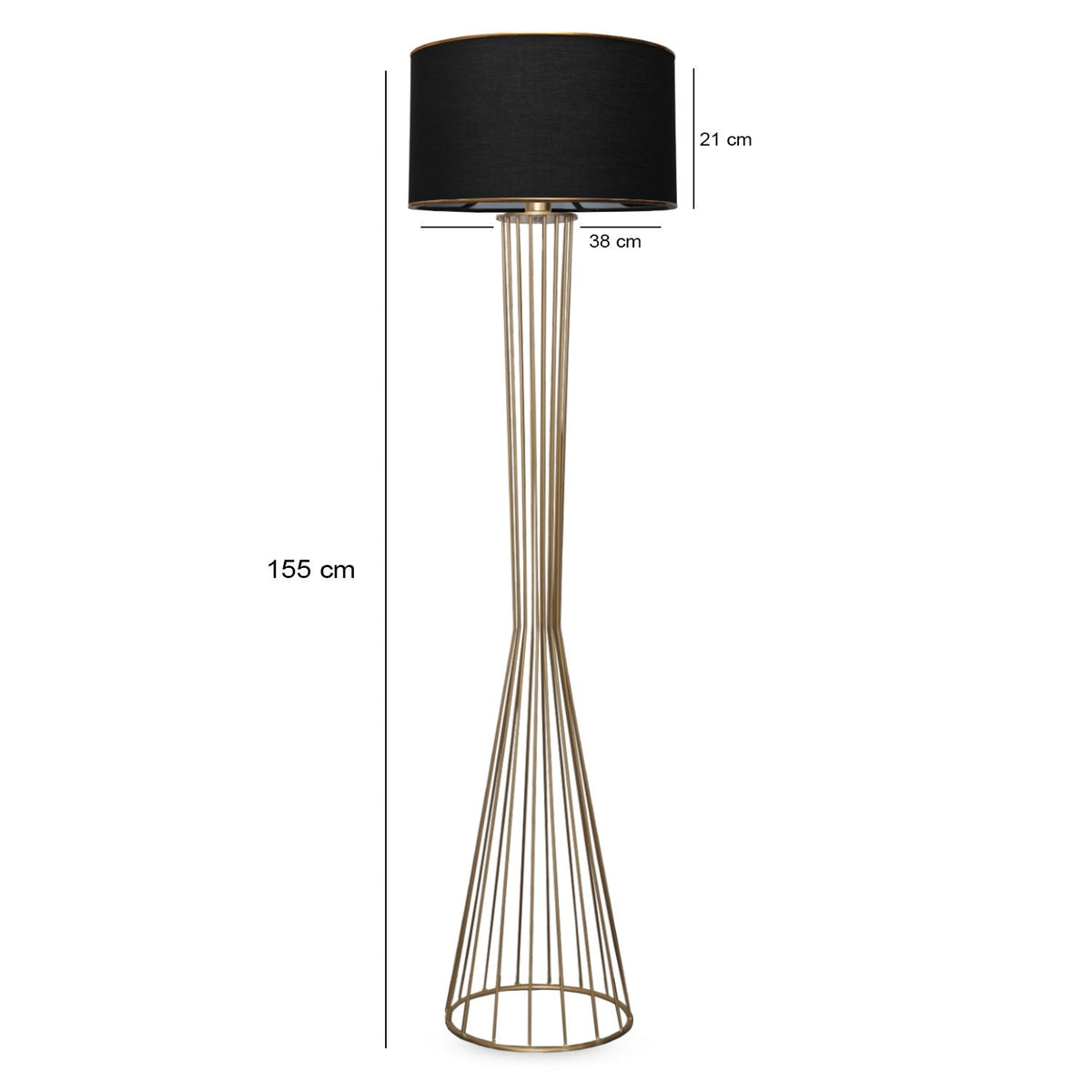 Lampadar, AYD-3078, Negru / Auriu