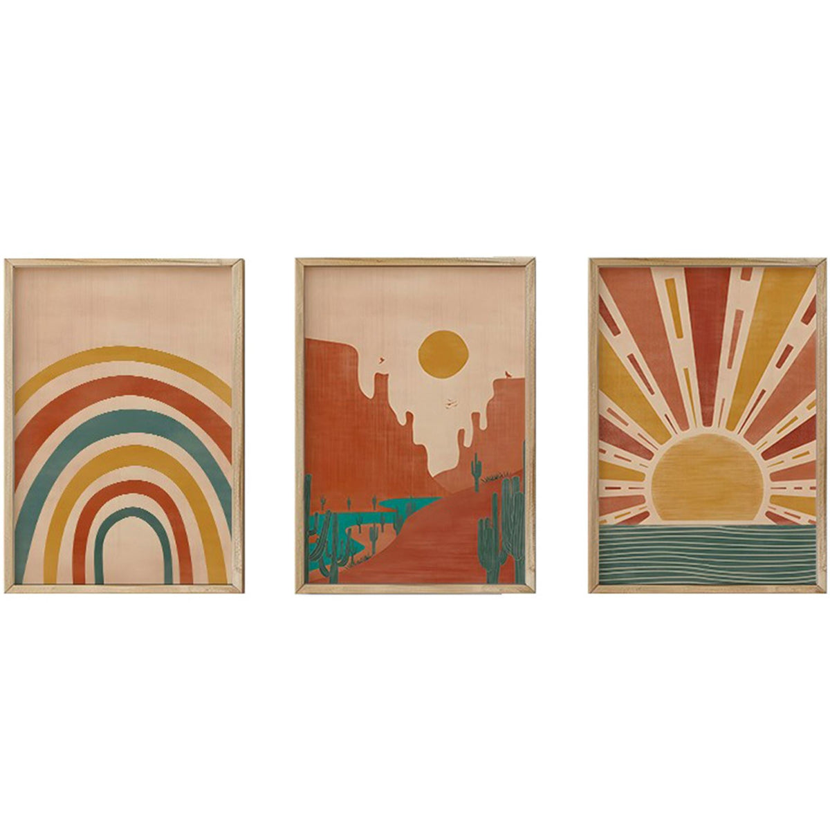 Tablou decorativ MDF cu ramă (3 piese), 3Dartsohoset8, Multicolor
