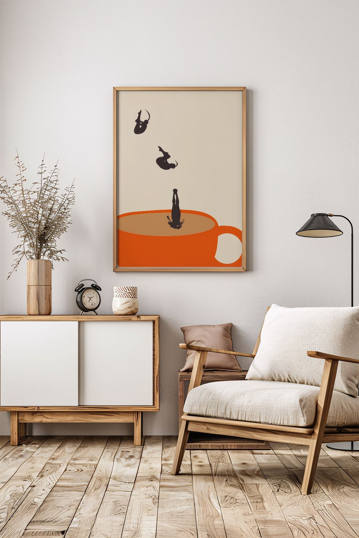 Tablou decorativ MDF cu ramă, Artsrmdl1, Multicolor
