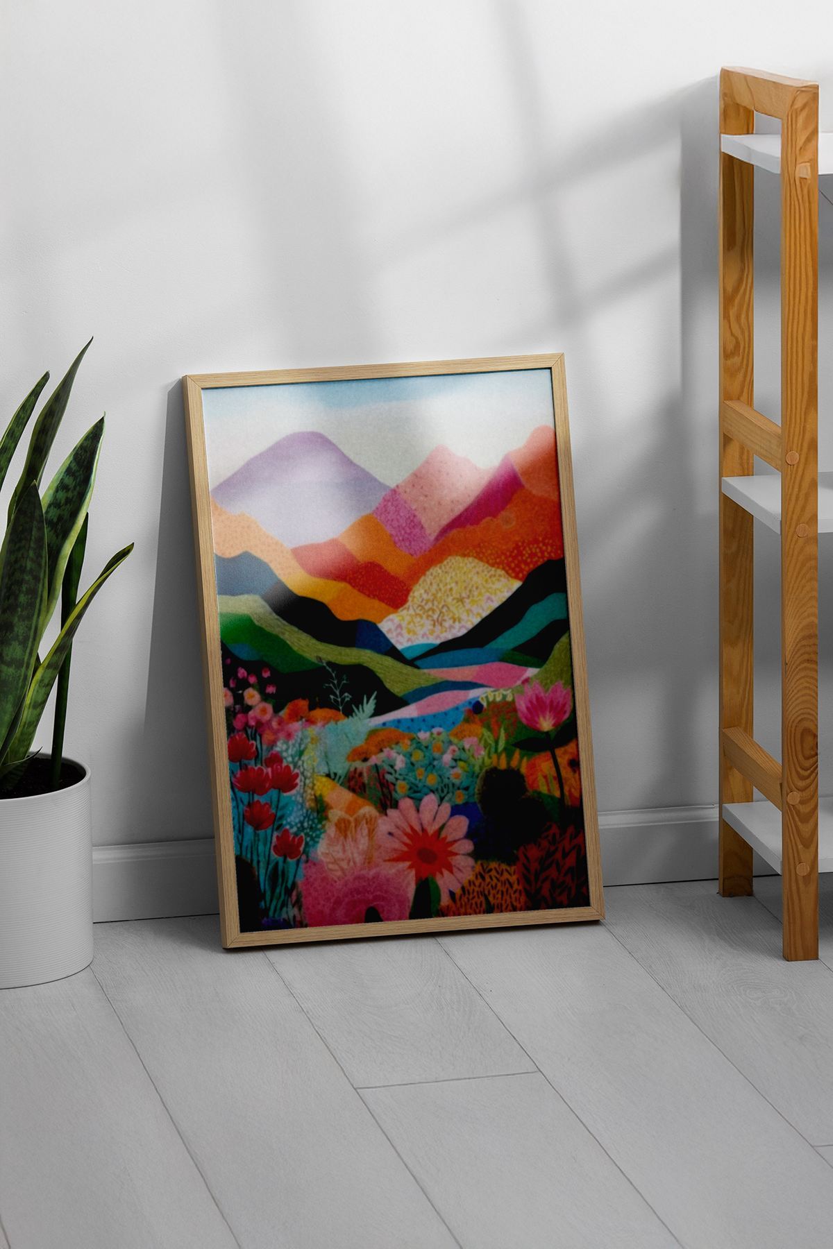 Tablou decorativ MDF cu ramă, Artsrmdl2, Multicolor