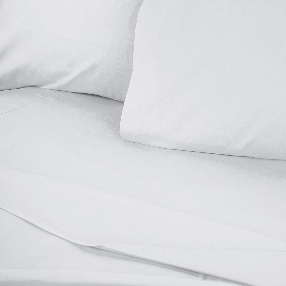 Cearșaf pat super king cu elastic ranforce, Tonne Grise - White, Alb
