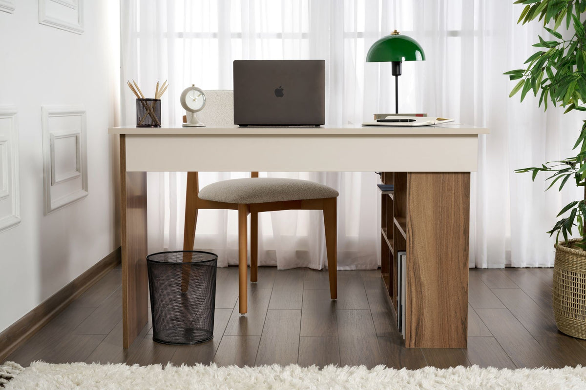 Birou, Vesper - Cashmere, Walnut, Cașmir / Nuc