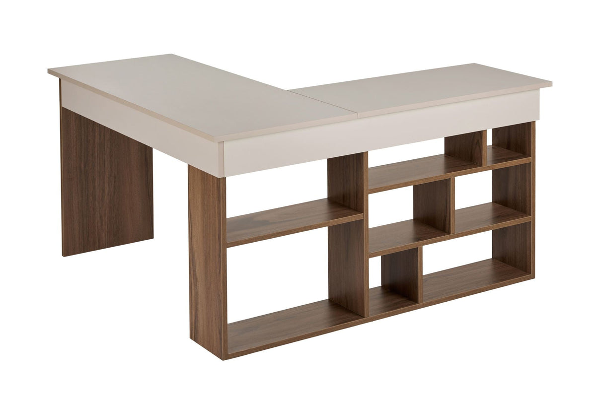 Birou, Vesper - Cashmere, Walnut, Cașmir / Nuc