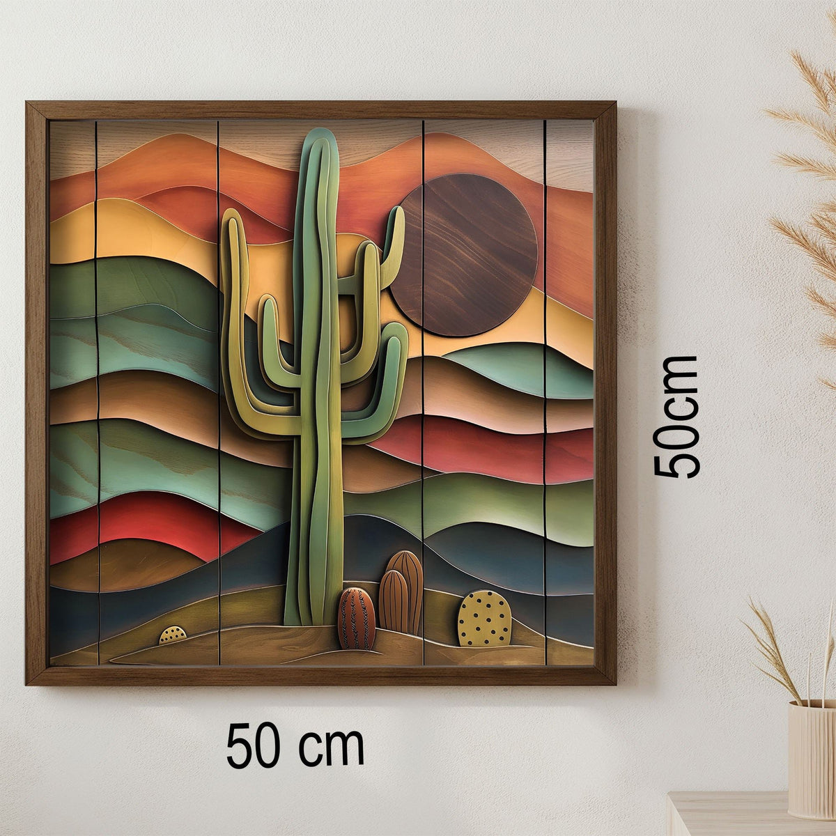 Tablou decorativ MDF cu ramă, AI082, Multicolor